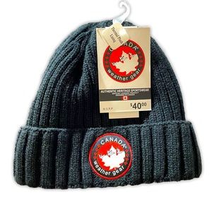 Canada Weather Gear Fleece Lined Beanie Hat Black